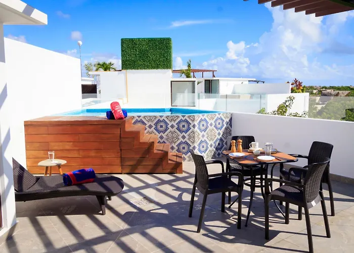 Apartment Penthouse With Private Jacuzzi In Tulum, 3 Bedrooms